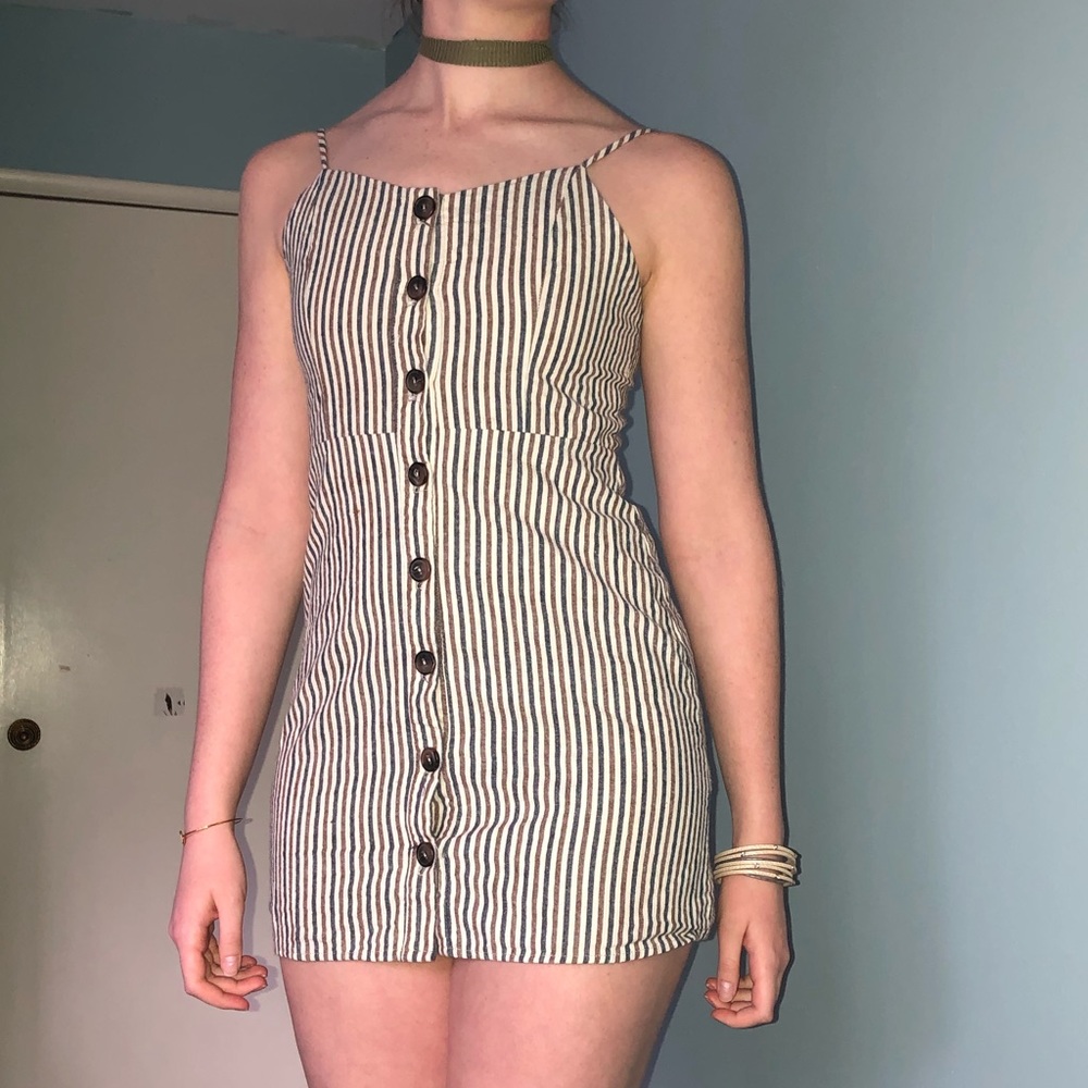 Altar’d State dress - buttons and stripes - mini